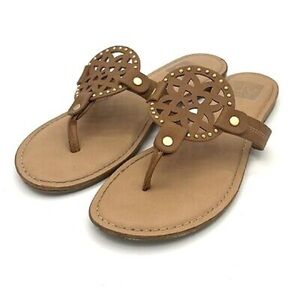 Dolce Vita Women’s Brown Gotie Flip Flop with Gold Hardware